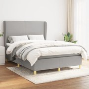 ΚΡΕΒΑΤΙ BOXSPRING ΜΕ ΣΤΡΩΜΑ ΑΝΟΙΧΤΟ ΓΚΡΙ 140X190 ΕΚ. ΥΦΑΣΜΑΤΙΝΟ 3128357