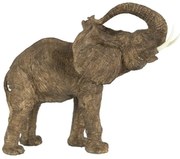 Artekko Elephant Διακοσμητικός Ελέφαντας Ρητίνης σε Γκρι με Καφέ (38.1x20.3x30.5)cm Artekko 73638