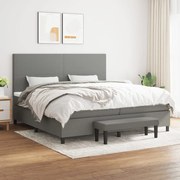 ΚΡΕΒΑΤΙ BOXSPRING ΜΕ ΣΤΡΩΜΑ ΣΚΟΥΡΟ ΓΚΡΙ 200X200 ΕΚ. ΥΦΑΣΜΑΤΙΝΟ 3136462