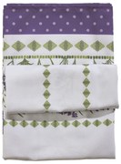 Χριστουγεννιάτικο Runner Polyester 45x140εκ. Christmas 0722 Λευκό-Μωβ-Πράσινο Das Home