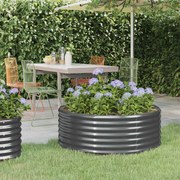 vidaXL Ζαρντινιέρα Ανθρακί 100x100x36εκ Γαλβανισμένος χάλυβας