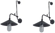 WL111064 (x2) Dim Packet Metal black adjustable wall lamp+