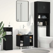 vidaXL Ντουλάπι Μπάνιου Μαύρη Οξυά 60 x 32 x 54 εκ Επεξεργασμένο ξύλο
