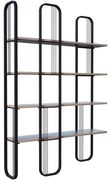 Βιβλιοθήκη Sierra 491CRT1311 124x26x182cm Pine-Black
