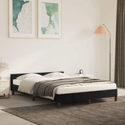 Σκελετός Κρεβατιού Χωρίς Στρώμα Μαύρο 140x190 εκ. Βελούδινο 347569