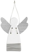 Στολίδι Χριστουγεννιάτικο Αγγελάκι Silver Stripes LBTRD0090228 9cm Multi Raeder