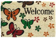 Πατάκι Εισόδου Ruco Print 400 Welcome Butterfly 40X60cm Beige-Multi Sdim 40Χ60