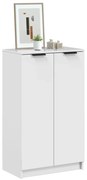 vidaXL Παπουτσοθήκη Γυαλιστερό Λευκό 59x35x100,5 εκ. Επεξεργασμένο Ξύλο