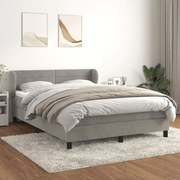 ΚΡΕΒΑΤΙ BOXSPRING ΜΕ ΣΤΡΩΜΑ ΑΝΟΙΧΤΟ ΓΚΡΙ 140X200 ΕΚ. ΒΕΛΟΥΔΙΝΟ 3127553