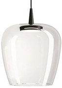 Κρεμαστό Φωτιστικό Οροφής LED 8W Μαύρη Βάση IP40 Φ27cm 2700K Dimmable Bilia Zafferano-LBA2021-Διάφανο LBA2021