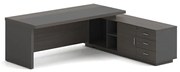 VIP Γραφείο Δεξιά Γωνία, Απόχρωση Grey Walnut
