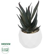 GloboStar® Artificial Garden SUCCULENT ALOE POTTED PLANT 20978 Διακοσμητικό Φυτό Αλόης Φ7 x Υ14cm