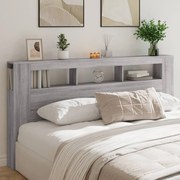 Κεφαλάρι Κρεβατιού με LED Γκρι Sonoma 200x18,5x103,5 εκ 837370