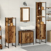 vidaXL Σετ Επίπλων Μπάνιου 4 Τεμαχίων Παλιό Ξύλο Επεξεργασμένο Ξύλο