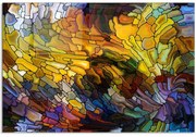 Πίνακας Γυάλινος 695CRS1379 100x70cm Multi Wallity Οριζόντιοι Γυαλί