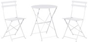 Σετ κήπου Τραπεζαρία Ζαππείου 3 τεμ. SOPHIE C21118.01 Μεταλλικό σε Λευκό 60x60x70 εκ.