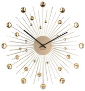 Ρολόι Τοίχου KA4859GD Sunburst Crystal Large D50cm Gold Karlsson Μέταλλο