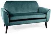 SOFA MENA VELVET ZIELONY BLUVEL 78 / WENGE