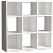 Megapap Βιβλιοθήκη Από Μελαμίνη Cube Λευκό