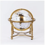 Υδρόγειος Μεταλλική Χρυσό & Άσπρη 32x32x32cm 752-19029 Estheti-752-19029-Λευκό-Χρυσό 752-19029