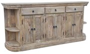 Μπουφές Freklian Inart φυσικό μασίφ mango ξύλο 200x42x90εκ 200x42x90 εκ.