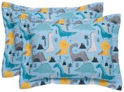 Ζεύγος Διακοσμητικές Μαξιλαροθήκες Microfiber 50x70+5εκ. Kids 4928 Μπλε-Γκρι Das Home