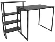 Γραφείο Rino 322RTC1306 133x60x76,8cm Marble Effect Black