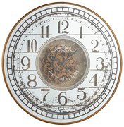 Artekko Clock Ρολόι Τοίχου με Καθρέφτη MDF Γυαλί Μπρονζέ (81.8x10.2x81.8)cm