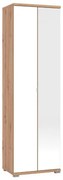 Έπιπλο Εισόδου με Καθρέφτη Tenerife P2 OG Artisan Oak - Λευκό Βαμμένο Γυαλί 58x40x193 εκ. 58x40x193 εκ.