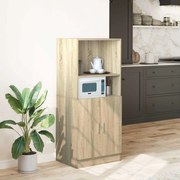 vidaXL Στήλη Κουζίνας Sonoma Δρυς 57x41,5x131,5 εκ. Επεξεργασμένο Ξύλο