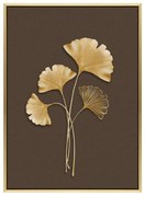 Κάδρο Σε Καμβά Chengo 021082 31,5x41,5xH3,5cm Brown-Gold Vertical Ξύλο, Καμβάς