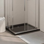 vidaXL Βάση Ντουζιέρας Ορθογώνια Μαύρη 80 x 90 εκ. από ABS