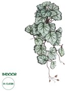 GloboStar® Artificial Garden REX BEGONIA HANGING PLANT 20604 Τεχνητό Διακοσμητικό Κρεμαστό Φυτό Βιγόνια Υ45cm