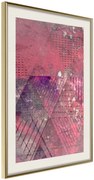 Αφίσα - Pink Patchwork III - 40x60 - Χρυσό - Με πασπαρτού