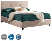 Επενδυμένο Κρεβάτι DOLORES Διπλό Nubuck Μπέζ 150x200 εκ. 150x205x105 εκ.