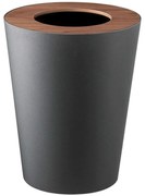 Κάδος Απορριμμάτων Round YMZK3197 23x23x28cm 7lt Black-Natural Yamazaki Steel,Wood