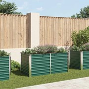 vidaXL Ζαρντινιέρα Ψηλή Πράσινη 160x80x77 εκ. Γαλβανισμένος Χάλυβας