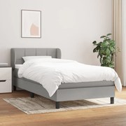 ΚΡΕΒΑΤΙ BOXSPRING ΜΕ ΣΤΡΩΜΑ ΑΝΟΙΧΤΟ ΓΚΡΙ 90X190 ΕΚ. ΥΦΑΣΜΑΤΙΝΟ 3126205