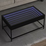 vidaXL Τραπεζάκι Σαλονιού Infinity LED Μαύρο 90x50x41 εκ.