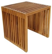 Βοηθητικό τραπέζι Saimon  teak ξύλο σε φυσική απόχρωση 40x40x40εκ 40x40x40 εκ.