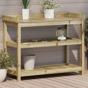 Τραπέζι Κηπουρικής με Ράφια 108x45x86,5 εκ. Εμποτ. Ξύλο Πεύκου 832441