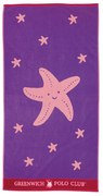 Πετσέτα Θαλάσσης Βαμβακερή 70x140εκ. Beach Towels 3898 Μωβ-Κόκκινη-Ροζ Greenwich Polo Club Junior