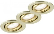 Σετ Τρία Φωτιστικά Σποτ Χωνευτά Intec Matrix-LEDM3 ORO 8031440313025 Χρυσά