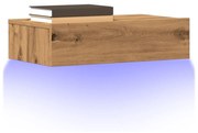 Σετ ντουλάπι τηλεόρασης 2 τεμαχίων με φώτα LED Artisan Oak 856346