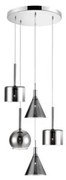Κρεμαστό Φωτιστικό Ροζέτα 5xG9 Γυαλί Luma Lighting-114-01047-12-smoke-Φιμέ/Smoke 114-01047-12-smoke