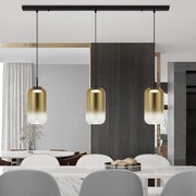 Φωτιστικό Οροφής Τρίφωτο LED Zambelis 23232 Gold Glass