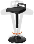 VEVOR Wobble Chair Height-Adjustable (24.6-34.4") Active Chair with Handle Black