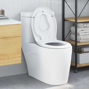 vidaXL Κάθισμα τουαλέτας γρήγορης απελευθέρωσης Λευκό