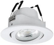 Έξυπνο Χωνευτό Σποτ Φωτιστικό Οροφής LED 4,7W RGB TW Κινητό 3CCT Dimmable Saliceto-Z Eglo-99671-Λευκό 99671