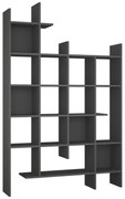 Βιβλιοθήκη Manco σε ανθρακί απόχρωση 122x25.5x188εκ Υλικό: CLIPBOARD WITH MELAMINE 119-001252